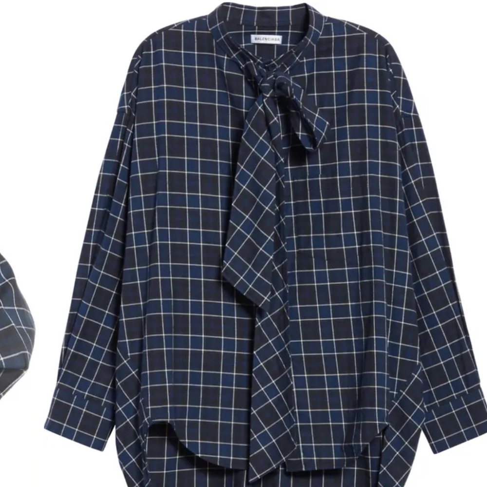 Balenciaga flannel logo shirt